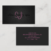 黒およびピンク 名刺 (正面/裏面)