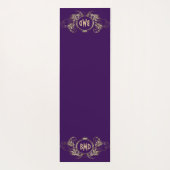 黒およびフェイクグリッターガーリーフローラ枠 ヨガマット (裏面)