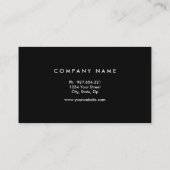 黒および両面銀の金属一見 名刺 (裏面)