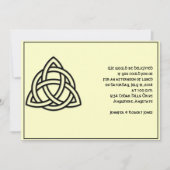 黒および神話上のアイボリーのパーティーのケルト結び目模様 招待状 (正面)