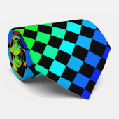 黒および虹のダイヤモンドのタイ ネクタイ (ロール)