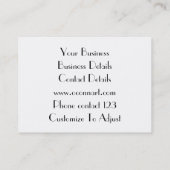 黒および金ゴールドのきらきら光るな写真のロゴ 名刺 (裏面)