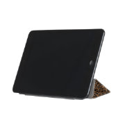 黒および金ゴールドのアクセントのヒョウのプリント iPad MINIカバー (フォールド)