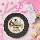 黒および金ゴールドのケージャンのCrawfishの卒業 ペーパープレート (パーティー)