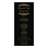 黒および金ゴールドのサロンの棚の価格設定の名刺 ラックカード (正面)