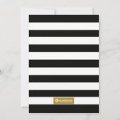 黒および金ゴールドのベビーシャワーの招待状 招待状 (裏面)