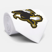 黒および金ゴールドのワシ ネクタイ (ロール)
