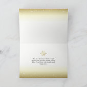 黒および金ゴールドの休日のフリーメーソンのクリスマスカード シーズンカード (内部)