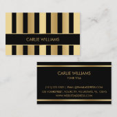 黒および金ゴールドの名刺テンプレート 名刺 (正面/裏面)