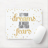 黒および金ゴールドの夢の感動的な引用文 マウスパッド (マウス)