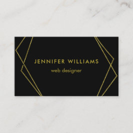 黒および金ゴールドの幾何学的な名刺 名刺