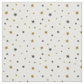 黒および金ゴールドの星の生地 ファブリック (見本)