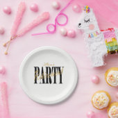 黒および金ゴールドの退職パーティーのプレート ペーパープレート (パーティー)