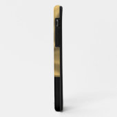 黒および金ゴールドの金属モノグラム Case-Mate iPhoneケース (裏面/左)