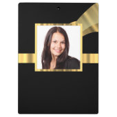 黒および金ゴールドのinstagramのテンプレート クリップボード (裏面)