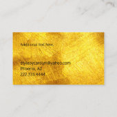 黒および金ゴールドは名刺に大理石模様をつけました 名刺 (裏面)