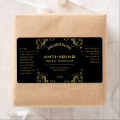 黒および金ゴールドヴィンテージ血清ラベル ラベル (インサイチュ)