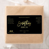 黒および金ゴールド平滑化顔血清ラベル ラベル (インサイチュ)