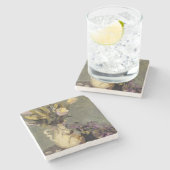 黒および金ゴールド ストーンコースター (横)