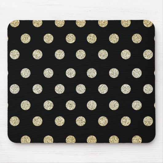 黒および金ゴールド マウスパッド (正面)