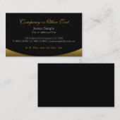 黒および金ゴールド 名刺 (正面/裏面)