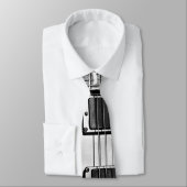 黒および銀のエレキギター音楽タイ ネクタイ (タイ)