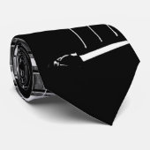 黒および銀のエレキギター音楽タイ ネクタイ (ロール)