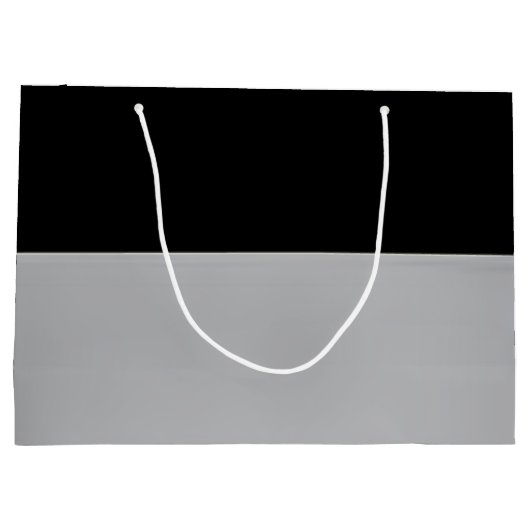 黒および銀の大きいギフトバッグ ラージペーパーバッグ (裏面)