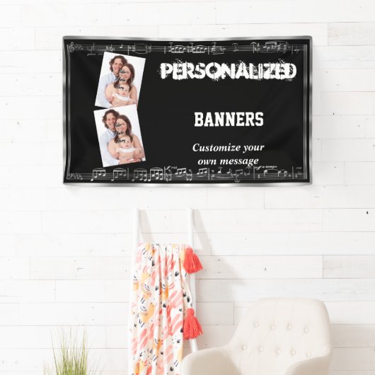 黒および銀の音符 横断幕 (インサイチュ)