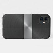 黒および鋼鉄 Case-Mate iPhoneケース (裏面(横))