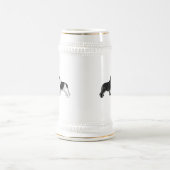 黒およびLandseerニューファウンドランド犬 ビールジョッキ (中央)