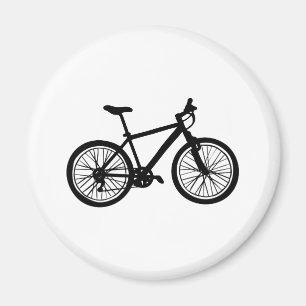 黒およびwの自転車のシンプルな手描きの落書き マグネット