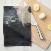 黒およびwheatenスコットランドテリアのスコッチテリアの芸術 キッチンタオル (四つ折り)