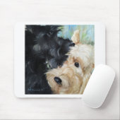黒およびwheatenスコットランドテリアのスコッチテリアの芸術 マウスパッド (マウス)