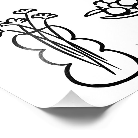 黒お洒落い描ブライダルシャワーウェルカムサイン フォトプリント            (角)