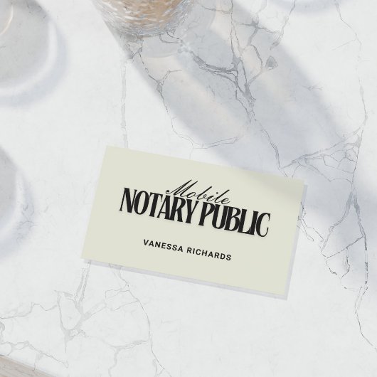 黒お洒落とベージュのモバイル公証人QRコード 名刺