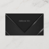 黒お洒落と灰色のシェブロン 名刺 (裏面)