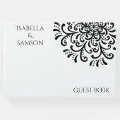 黒お洒落と白の花結婚色 ゲストブック (正面)