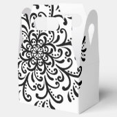 黒お洒落と白の花結婚色 フェイバーボックス (オープン)