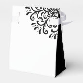 黒お洒落と白の花結婚色 フェイバーボックス (裏面サイド)