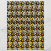 黒お洒落と金ゴールドの孔雀の羽模様 (正面)