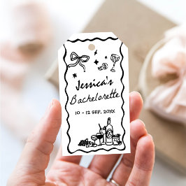 黒お洒落バチェロレッテ週末 ギフトタグ