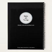 黒お洒落パーソナライズされたアポイントメント本 プランナー手帳 (裏面)