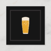 黒お洒落ビールのアイコン スクエア名刺 (正面)