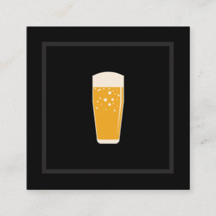 黒お洒落ビールのアイコン スクエア名刺