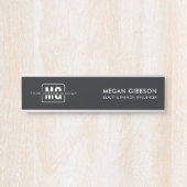 黒お洒落プロフェッショナルモノグラつるムの名前 サインプレート (正面)