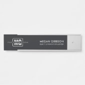 黒お洒落プロフェッショナルモノグラつるムの名前 サインプレート (正面)