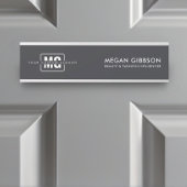 黒お洒落プロフェッショナルモノグラつるムの名前 サインプレート