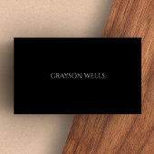 黒お洒落モダンとグレー高品質 名刺