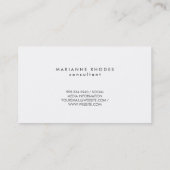 黒お洒落モダンデニムストライプ 名刺 (裏面)